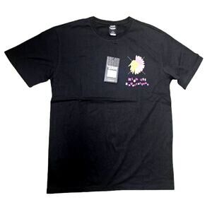 Genuine Black Tee – High Off Expectations Floral Graphic (L)